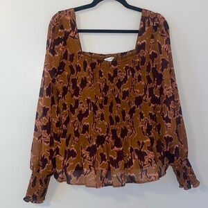 Nine West Square Neck Blouse